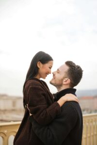 A happy couple shares a loving moment, symbolizing healing and growth. A trauma therapist in Fort Worth, TX can help rebuild trust through trauma therapy in Fort Worth, TX.